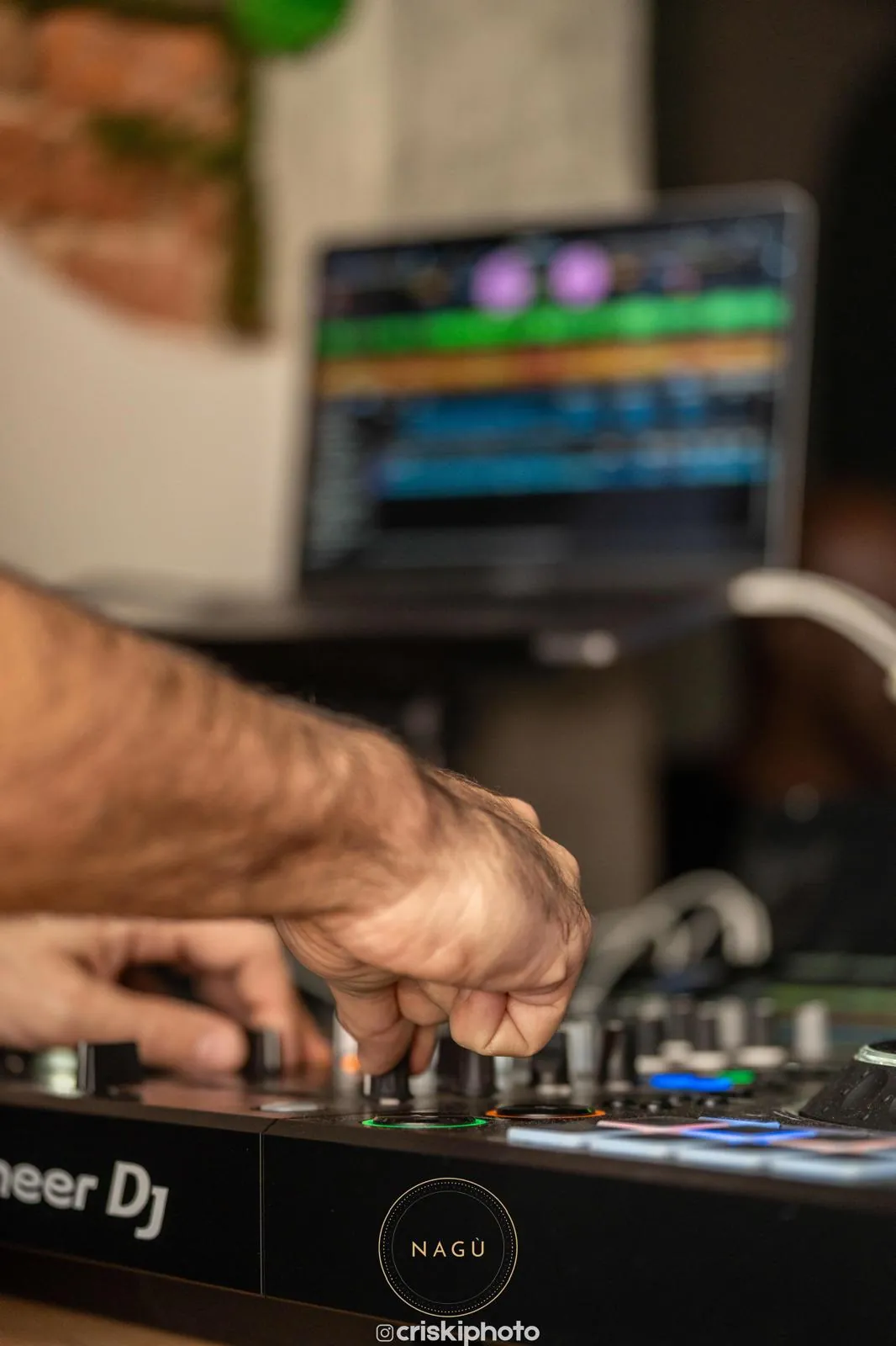 The DJ at work